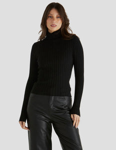 Ginny Rib Knit-Black