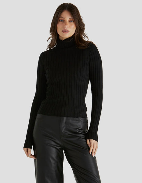 Ginny Rib Knit-Black