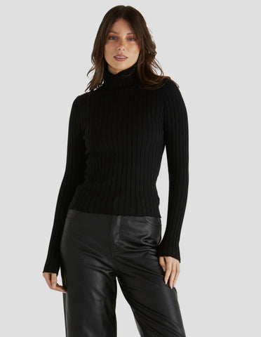 Ginny Rib Knit-Black