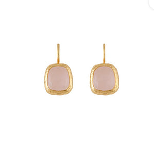 Muse Earrings-Rose Quartz