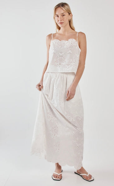 Ani Full Skirt - White