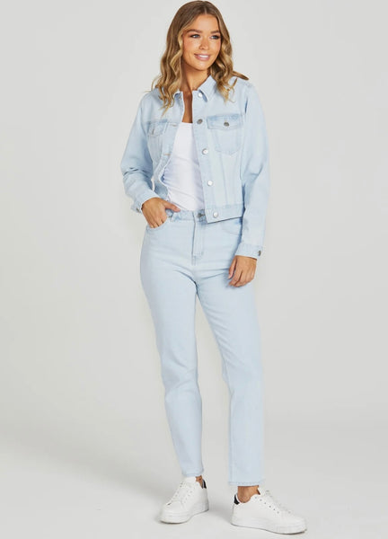Darcy Denim Jacket-Bleached Wash