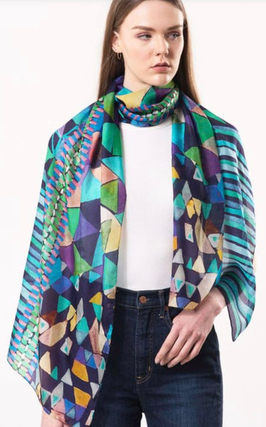 Tessera Kaleidoscope Design Pure Silk