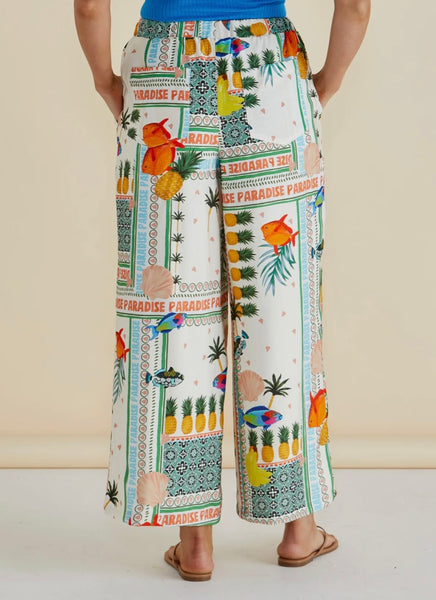 Sable Wide Leg Pant - Paradise Print