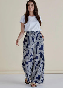 Zander Pant - Navy Geo