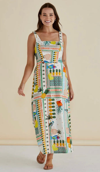 Tegan Midi Dress - Paradise Print