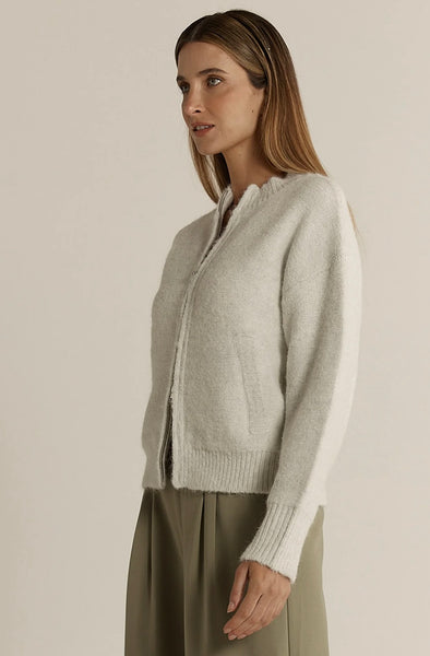 Lumi Zip Up Jumper - Snow Marle