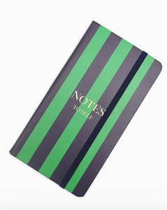 Paige Journal Navy Green Stripe