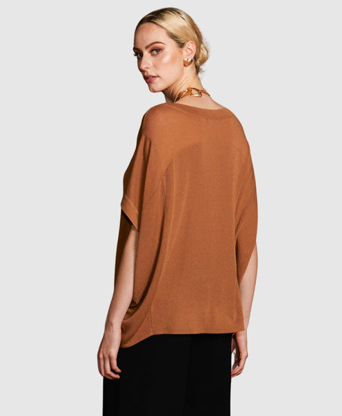 Irises Knit - cinnamon Brown