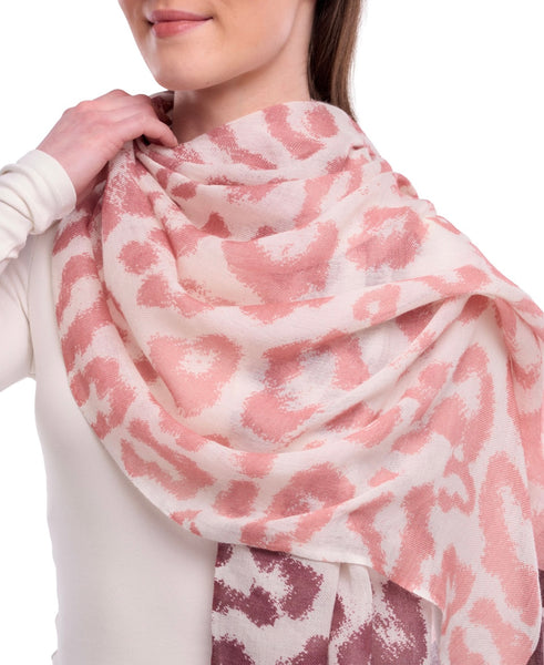 Alina Animal Print Wool Modal Scarf
