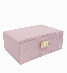 Velvet Jewellery Box Pink