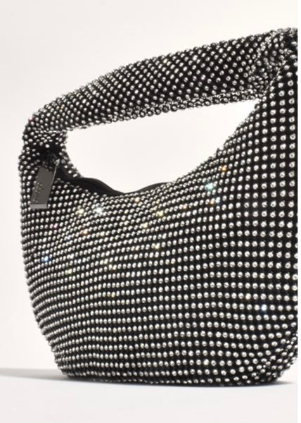 Paris Rhinestone Mini Saddle Bag
