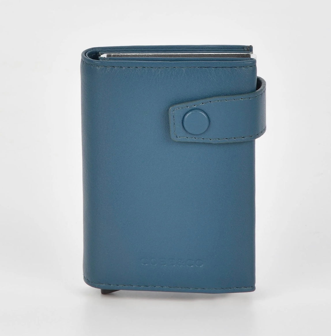 Healy Leather & RFID Safe Metal Card Holder