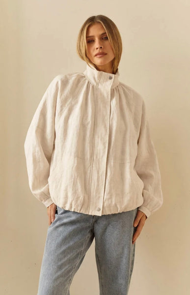 Emma Batwing Bomber-Cream