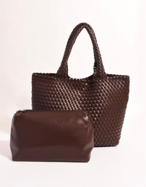 Mimie Woven Bag-Chocolate