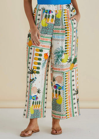 Sable Wide Leg Pant - Paradise Print