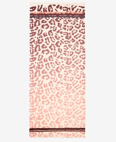 Alina Animal Print Wool Modal Scarf