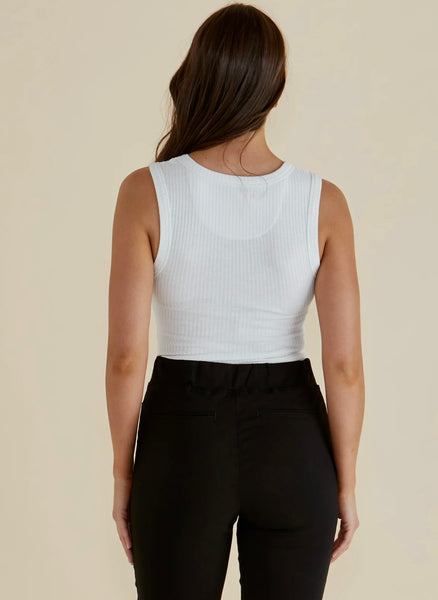 Francis Rib Tank - White