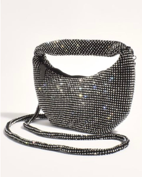 Paris Rhinestone Mini Saddle Bag