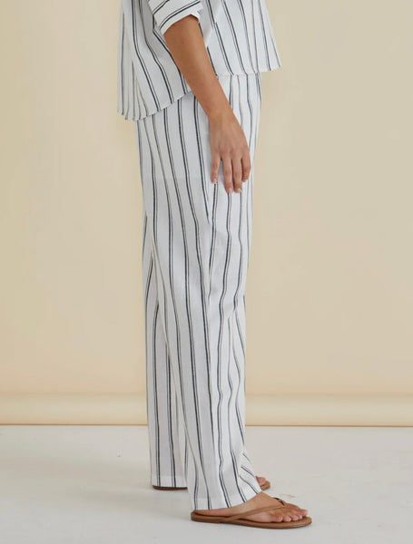 Zaza Relax Pant - Black White Stripe