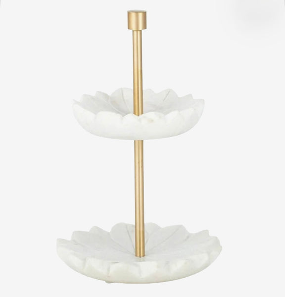 Alyn Marble 2 Tier Stand