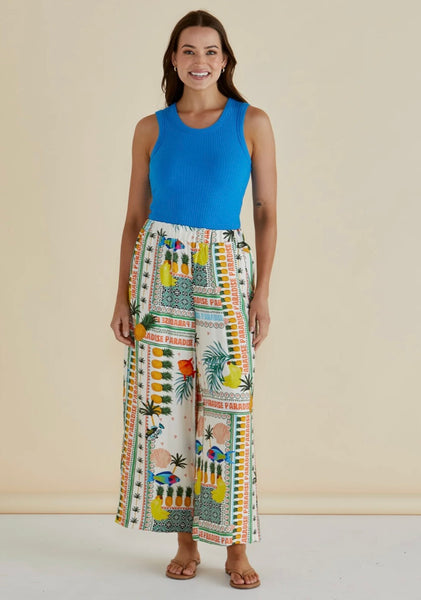 Sable Wide Leg Pant - Paradise Print