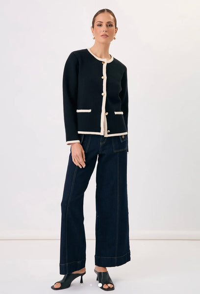 Annabel Contrast Knit Jacket