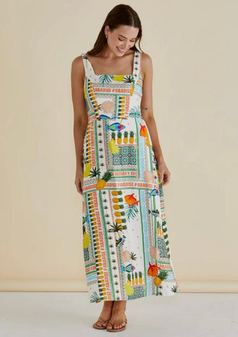 Tegan Midi Dress - Paradise Print