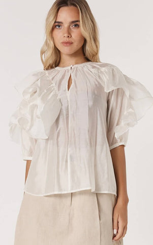 Celeste Ruffled Blouse - Ivory