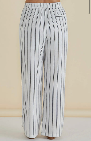 Zaza Relax Pant - Black White Stripe
