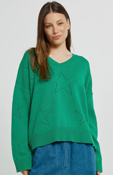 Selene Star Sweater - Green