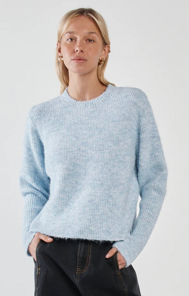 Marli Boxy Rib Knit - Pale Blue