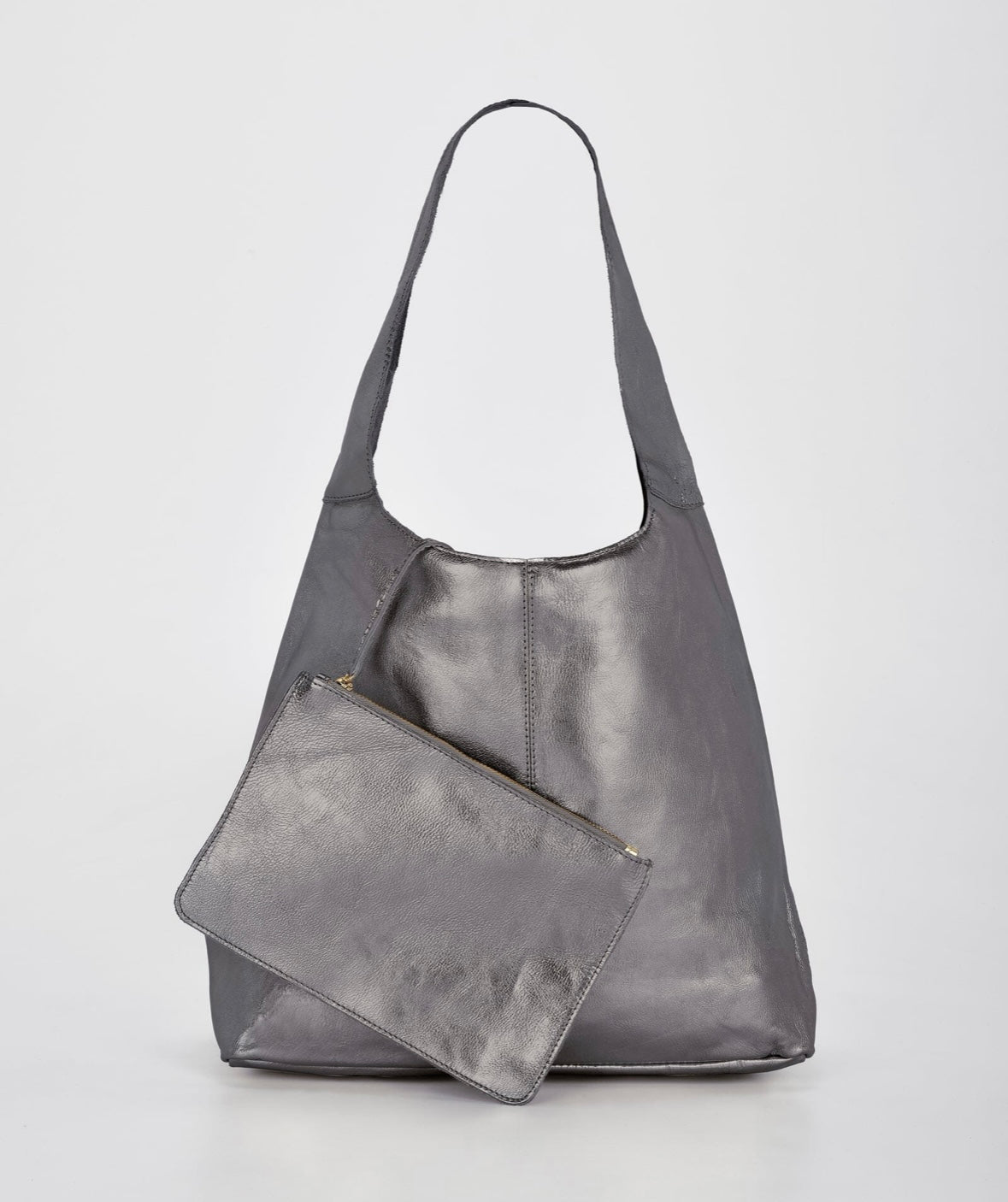 Lynx Metallic Leather Hobo