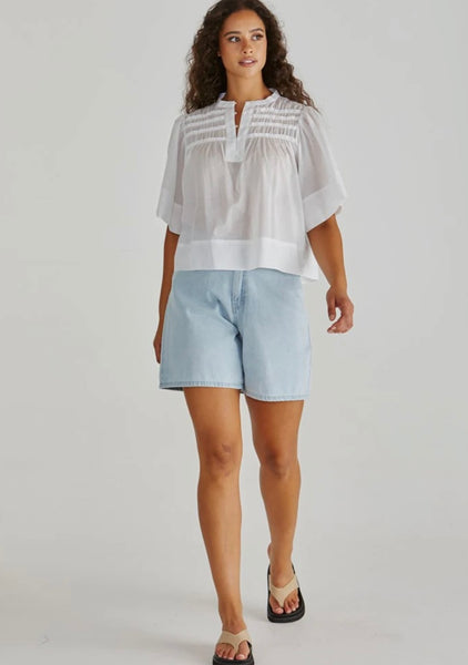 Sabine Denim Shorts - Bleach