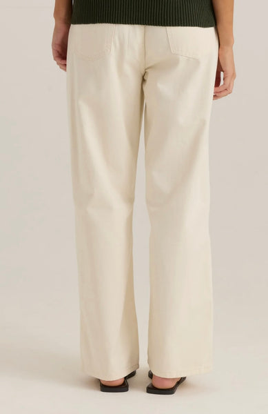 Nuala Wide Leg Jean - Parchment