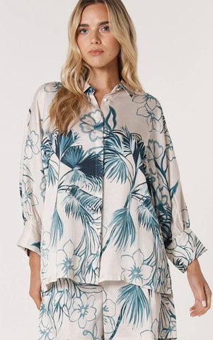 Solstice Palms Shirt - Palm Print