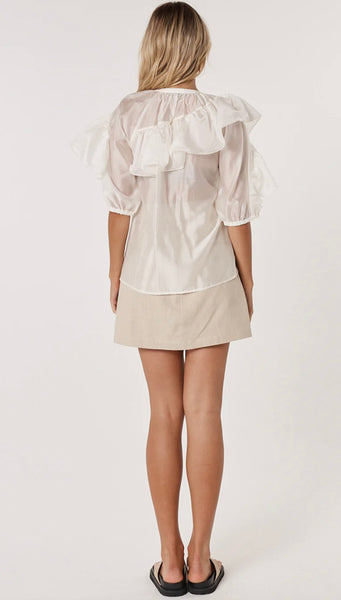 Celeste Ruffled Blouse - Ivory