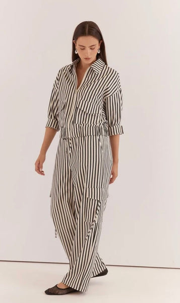 Rachel Zip Up Jacket - Black Cream