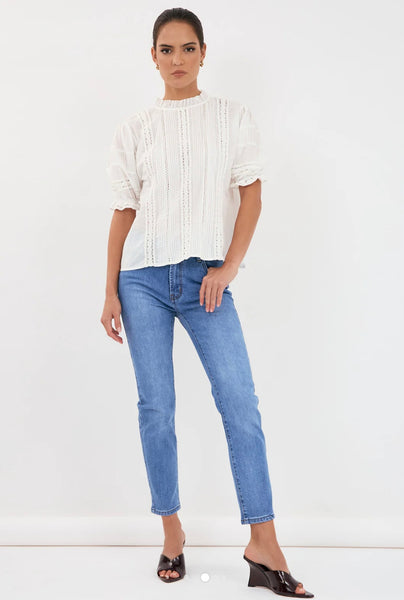 Lizzie Slim Leg Jean-Mid Denim