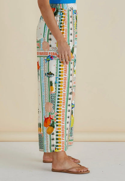 Sable Wide Leg Pant - Paradise Print