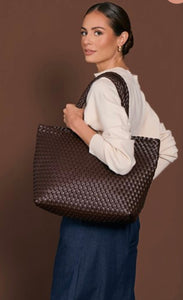 Mimie Woven Bag-Chocolate