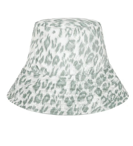 REVERSIBLE RECYCLED BUCKET HAT - LEOPARD SMUDGE