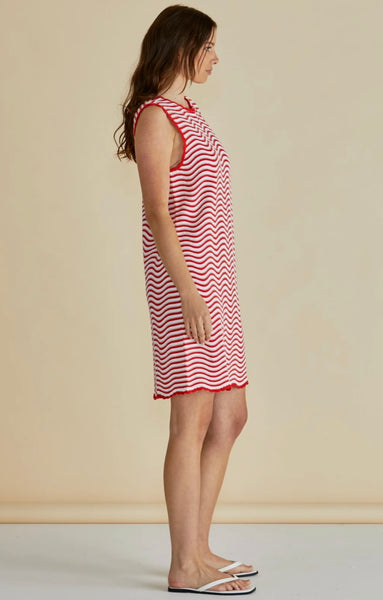 Viola Tank Dress - Red/White Stripe