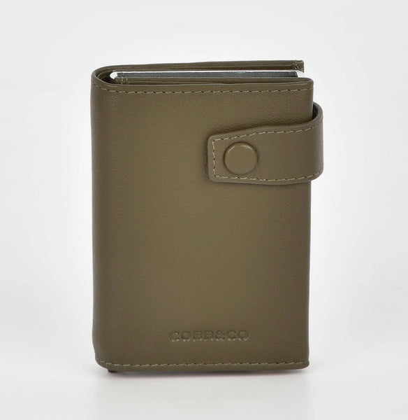 Healy Leather & RFID Safe Metal Card Holder