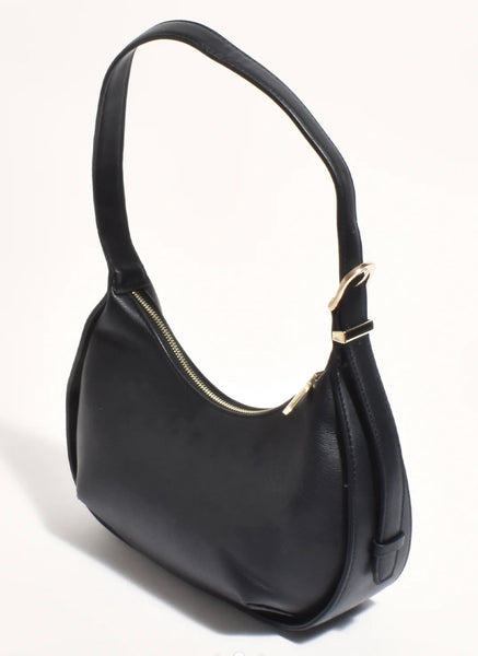 Cecelia Contrast Stitch Cresent Shoulder Bag