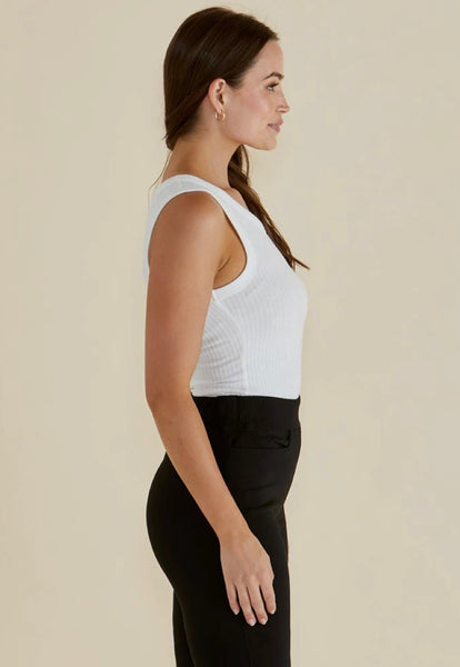 Francis Rib Tank - White