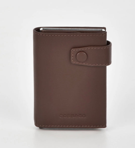 Healy Leather & RFID Safe Metal Card Holder