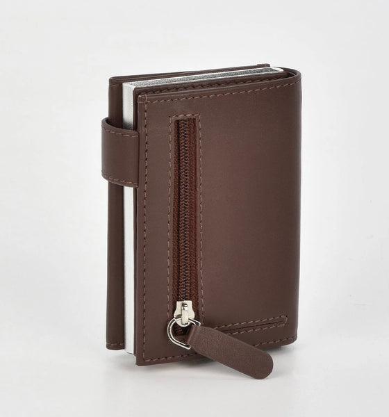 Healy Leather & RFID Safe Metal Card Holder