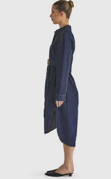 Soaring Shirt Dress - Indigo Wash