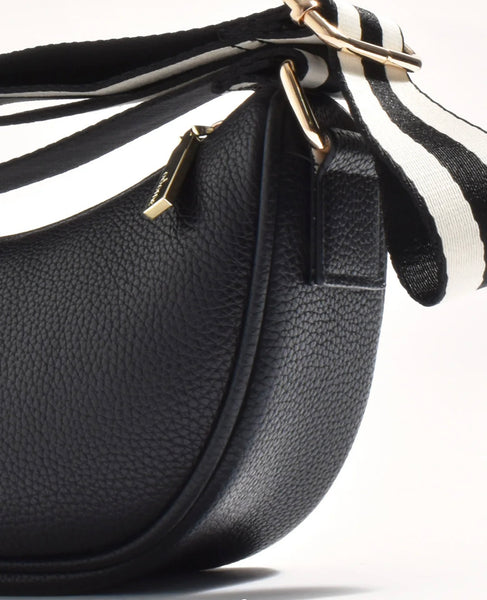 Luella Saddle Crossbody Bag-Black